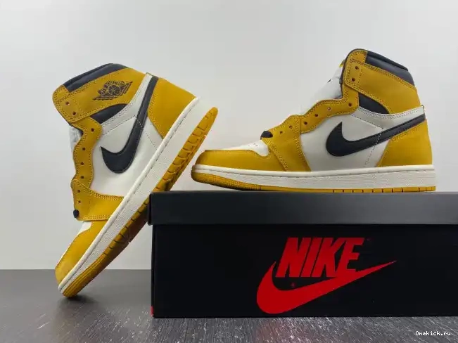 One Kick 1 DZ5485-701 Ochre Air Yellow OG High Jordan 0604